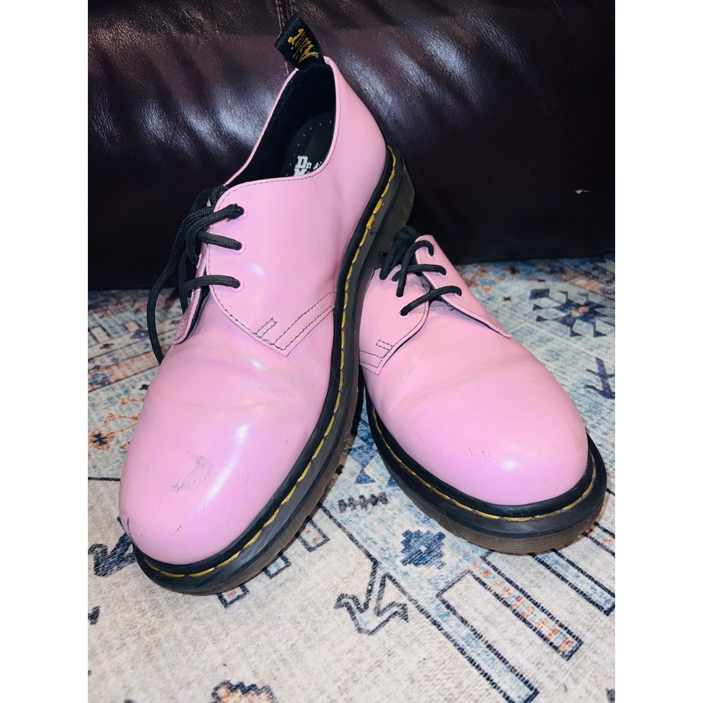 Dr. Martens Pink Leather 3-Eye Oxford Shoes
